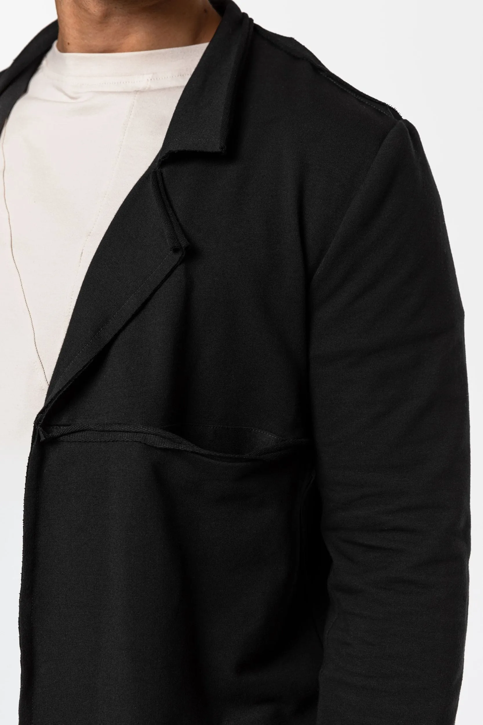 Black Cotton Blazer