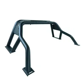 Black SUS201 Short Arm Roll Sports Bar Compatible with the Renault Alaskan