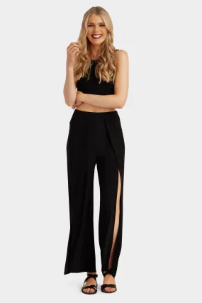 Black Wrap Palazzo Trousers