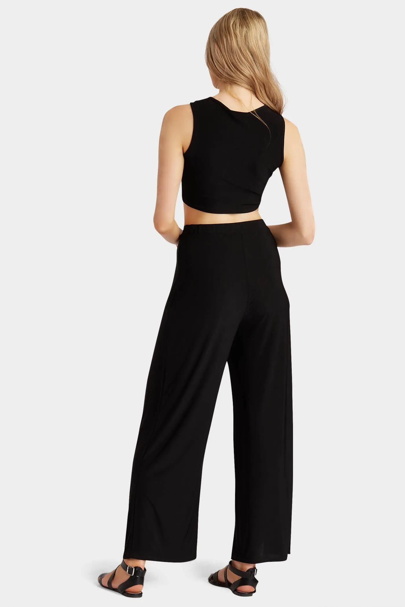 Black Wrap Palazzo Trousers