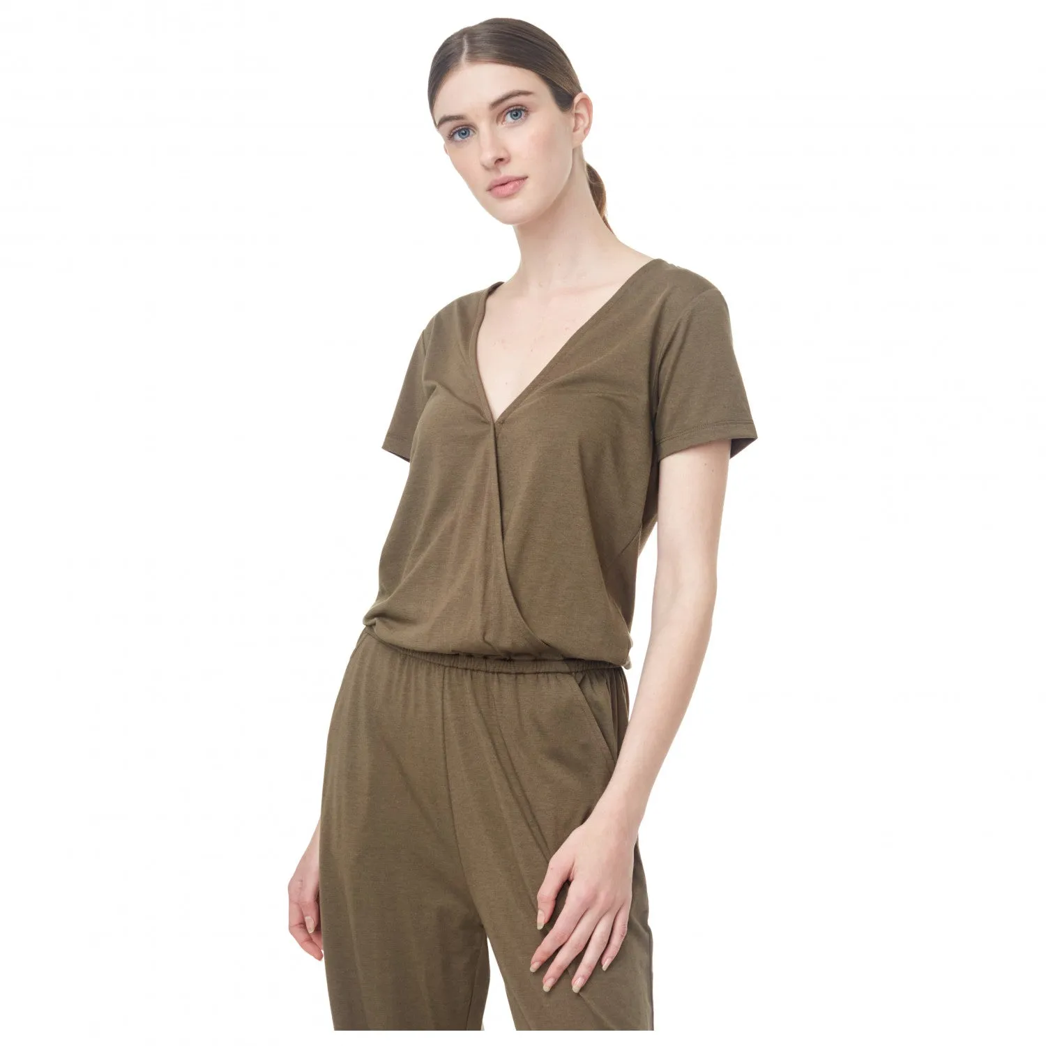 Blakely S/S Knit Jumpsuit Olive Green