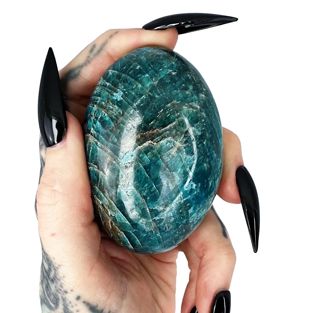 Blue Apatite Palm Stone