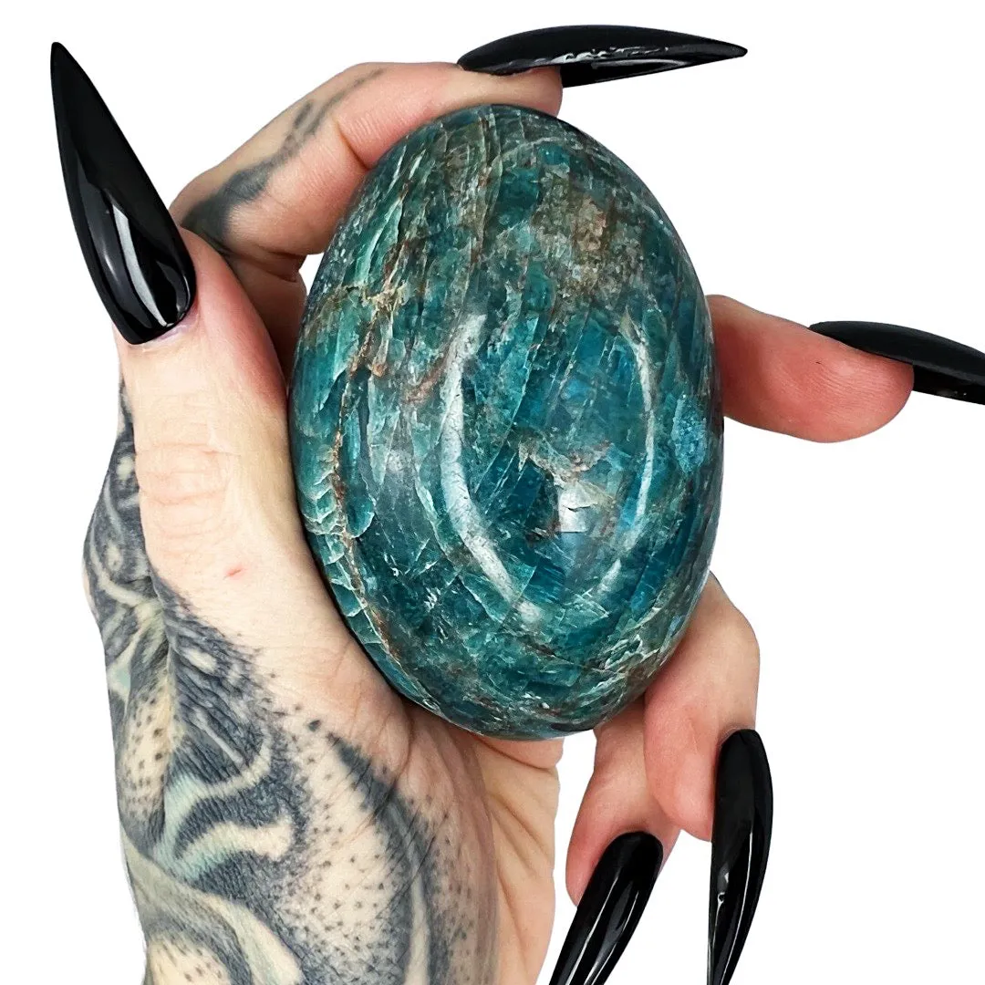 Blue Apatite Palm Stone