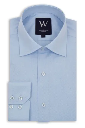 Blue Cutaway Collar Shirt with white Diamond Speckle Pattern