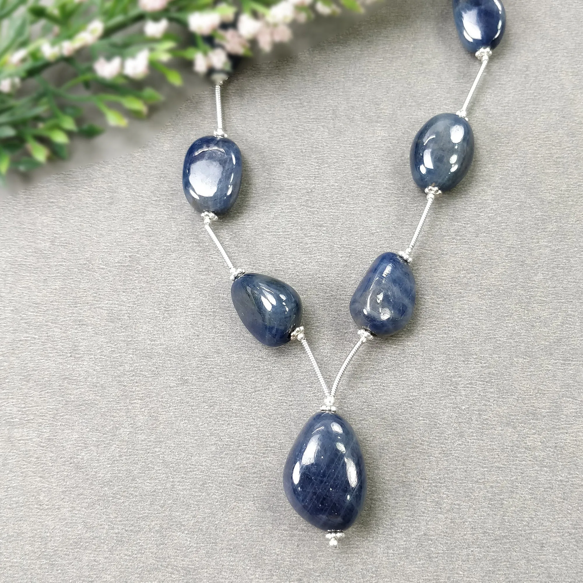 BLUE SAPPHIRE Gemstone Cabochon Loose Beads: 271.20cts Natural Untreated Sapphire Plain Oval Shape Beads 15.5*9mm - 23.5*16.5mm