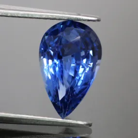 Blue Sapphire | IGI certified | natural, blue, pear cut 12x7.5* mm, SI1, 3.30 ct