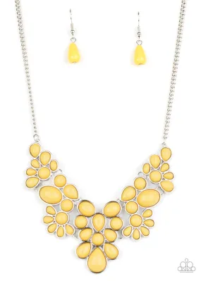 Bohemian Banquet - Yellow Paparazzi Necklace