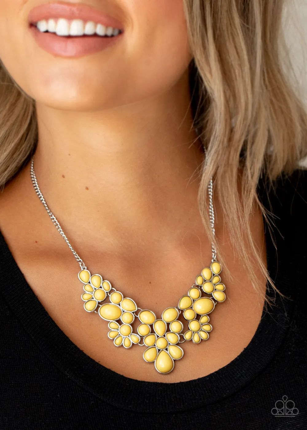 Bohemian Banquet - Yellow Paparazzi Necklace