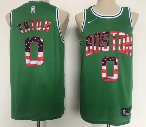 Boston Celtics #0 Jayson Tatum July 4th Jersey Green