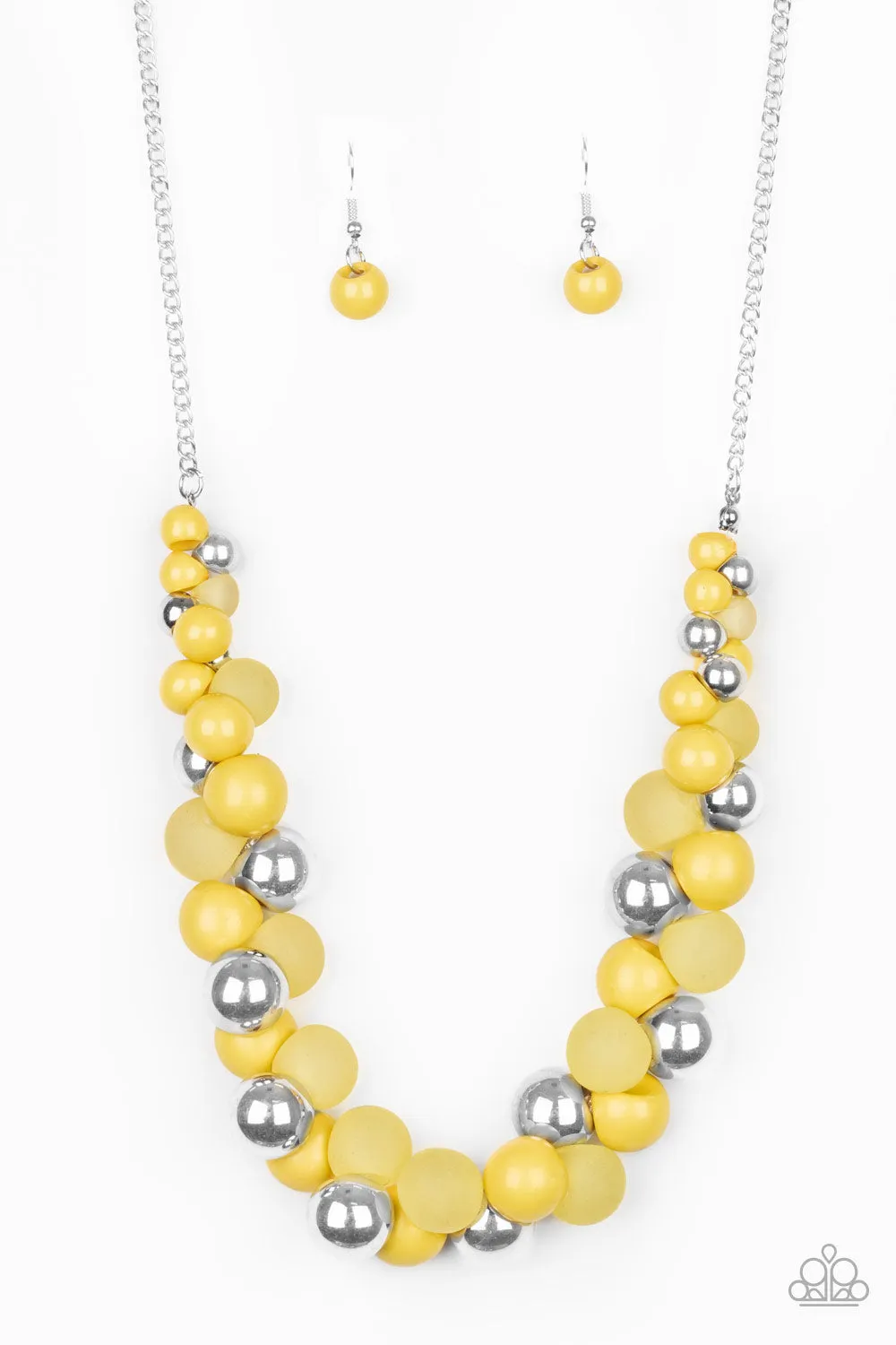 Bubbly Brilliance - Yellow Paparazzi Necklace