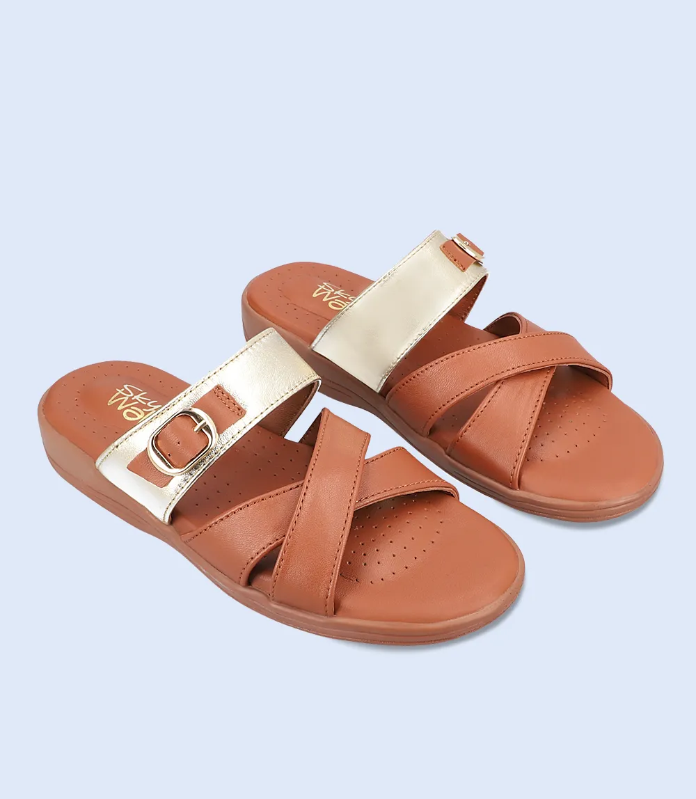 BW7204-TAN-Women Comfort Slipper