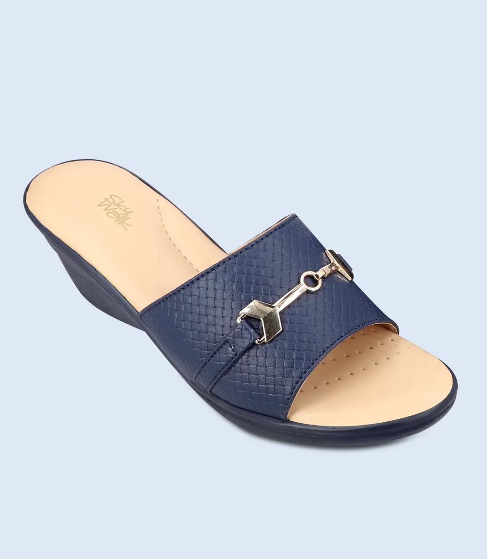 BW9265-NAVY-Women Comfort Slippers