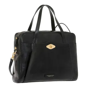 Cartella Donna con Tracolla THE BRIDGE linea Barbara in Pelle Nera