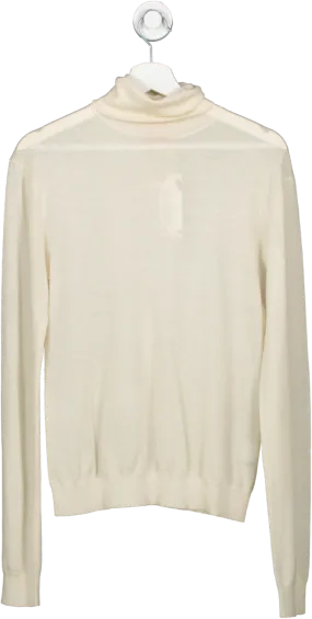 Cashmere In Love Cream Blake Roll Neck Jumper UK M