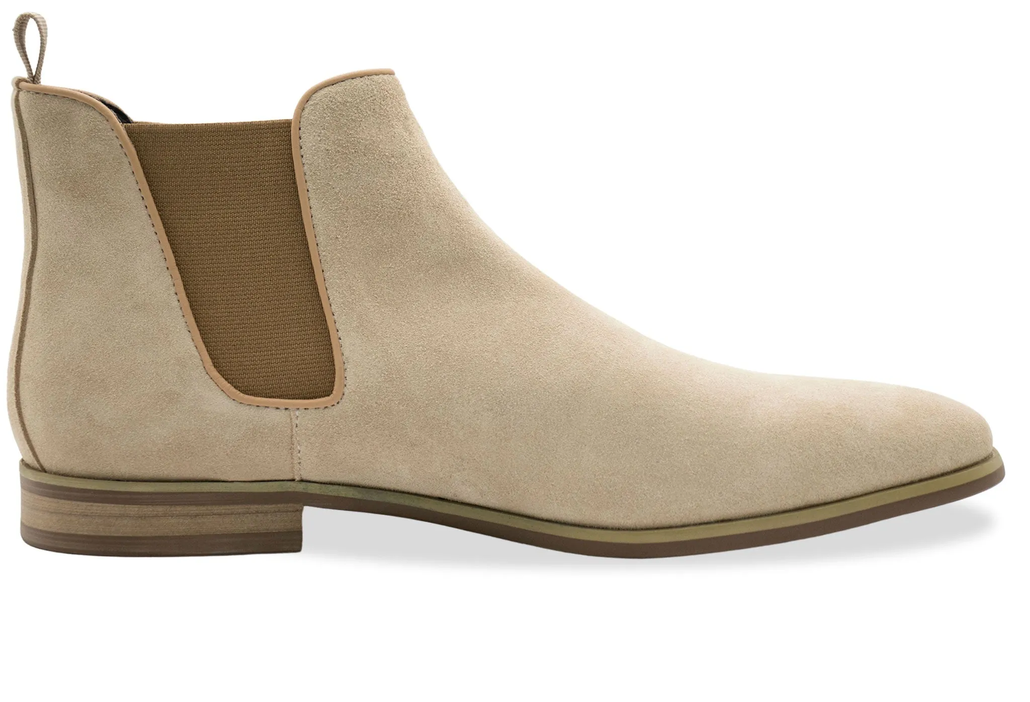 Centenario Beige Suede Chelsea Boots