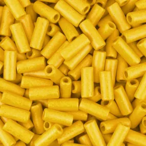 Ceramic Beads Wholesale-8x4mm Tube-Indian Yellow-Quantity 250