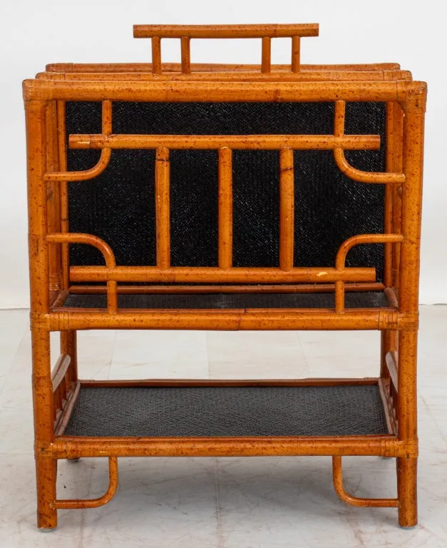 Chinoiserie Style Faux Bamboo Canterbury, 20th C