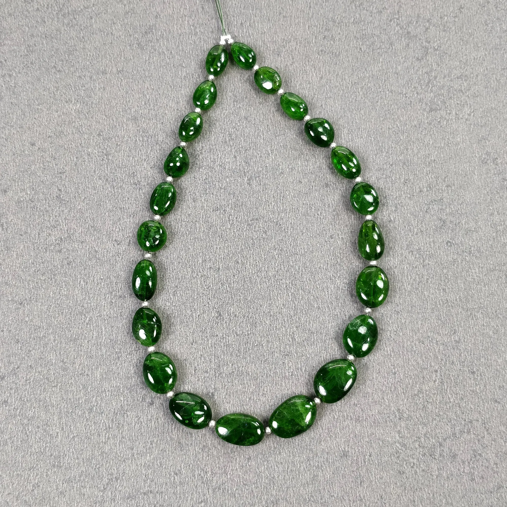 CHROME DIOPSIDE Gemstone Loose Beads : 52.00cts Natural Green Diopside Uneven Plain Nuggets 7.5*5.5mm - 11*8mm 9" (With Video)