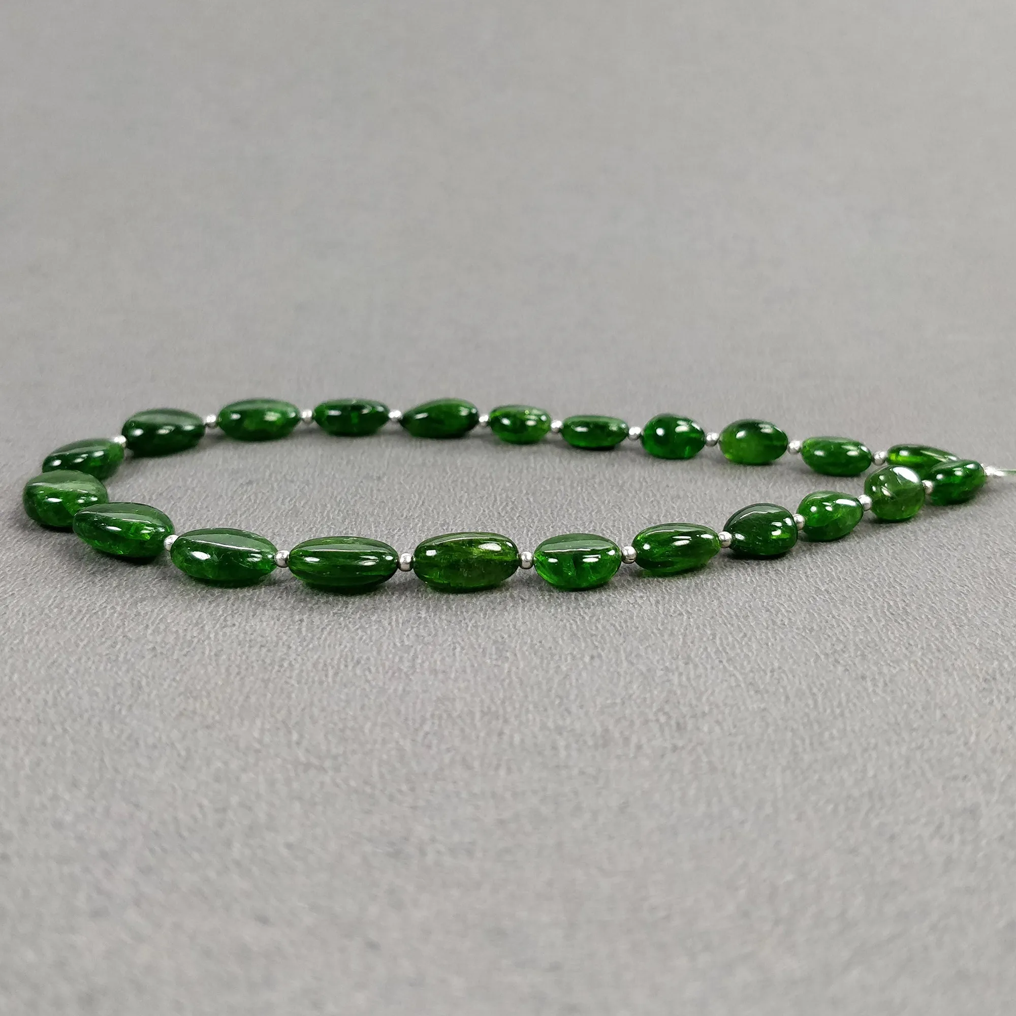 CHROME DIOPSIDE Gemstone Loose Beads : 52.00cts Natural Green Diopside Uneven Plain Nuggets 7.5*5.5mm - 11*8mm 9" (With Video)