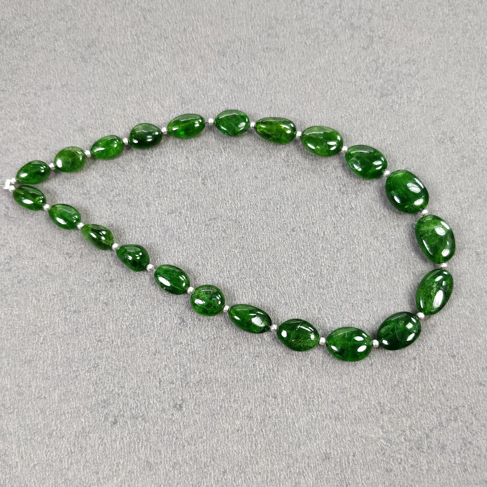 CHROME DIOPSIDE Gemstone Loose Beads : 52.00cts Natural Green Diopside Uneven Plain Nuggets 7.5*5.5mm - 11*8mm 9" (With Video)