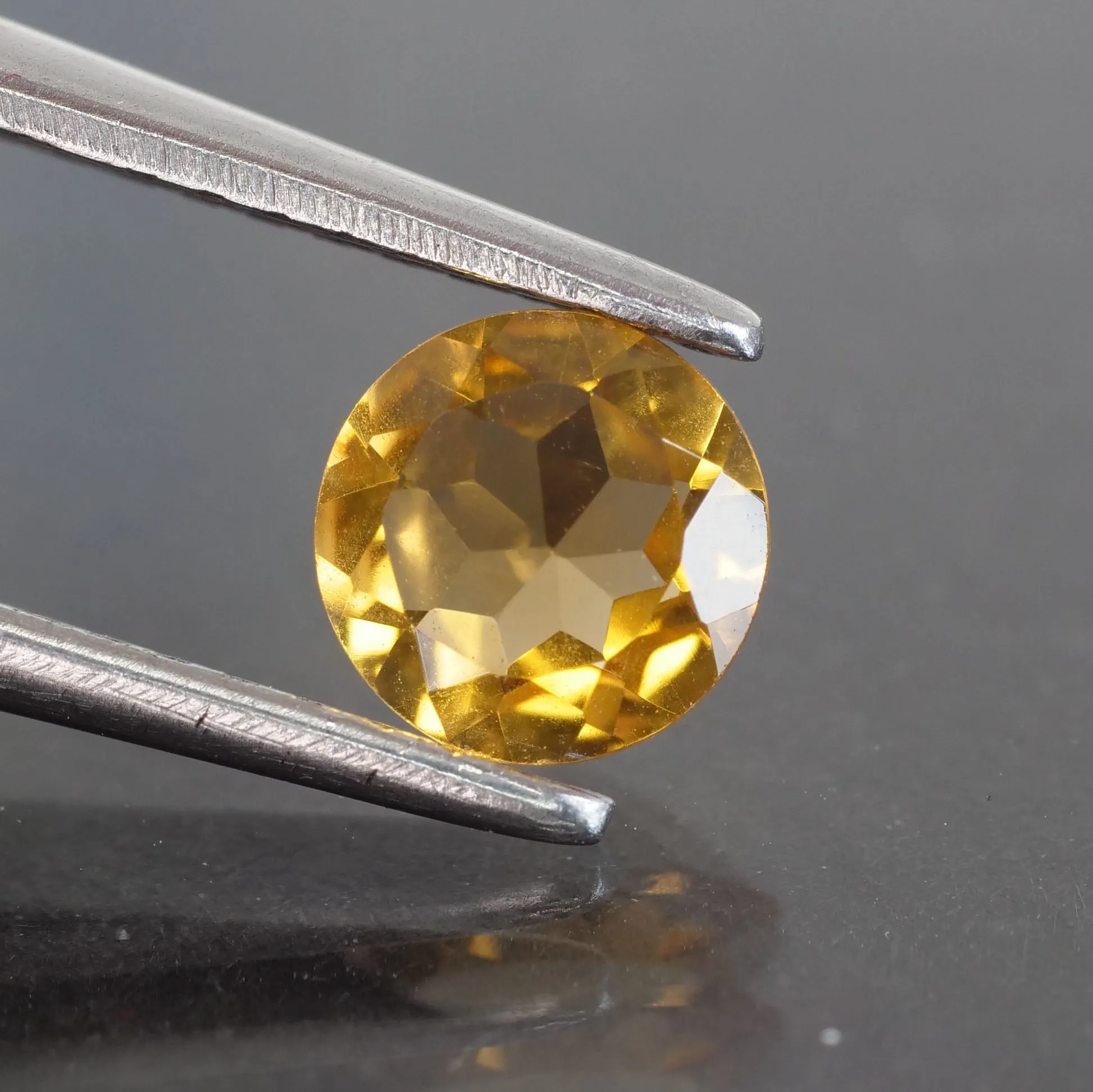 Citrine | natural, round cut 5mm, VS, 0.5ct