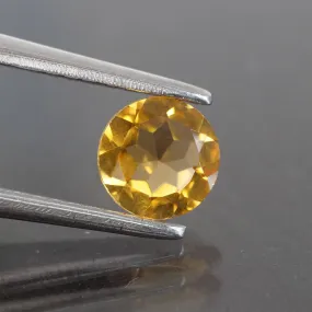 Citrine | natural, round cut 5mm, VS, 0.5ct