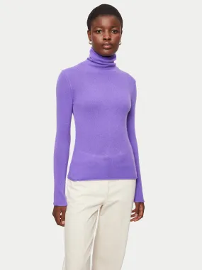 Cloud Cashmere Roll Neck | Purple