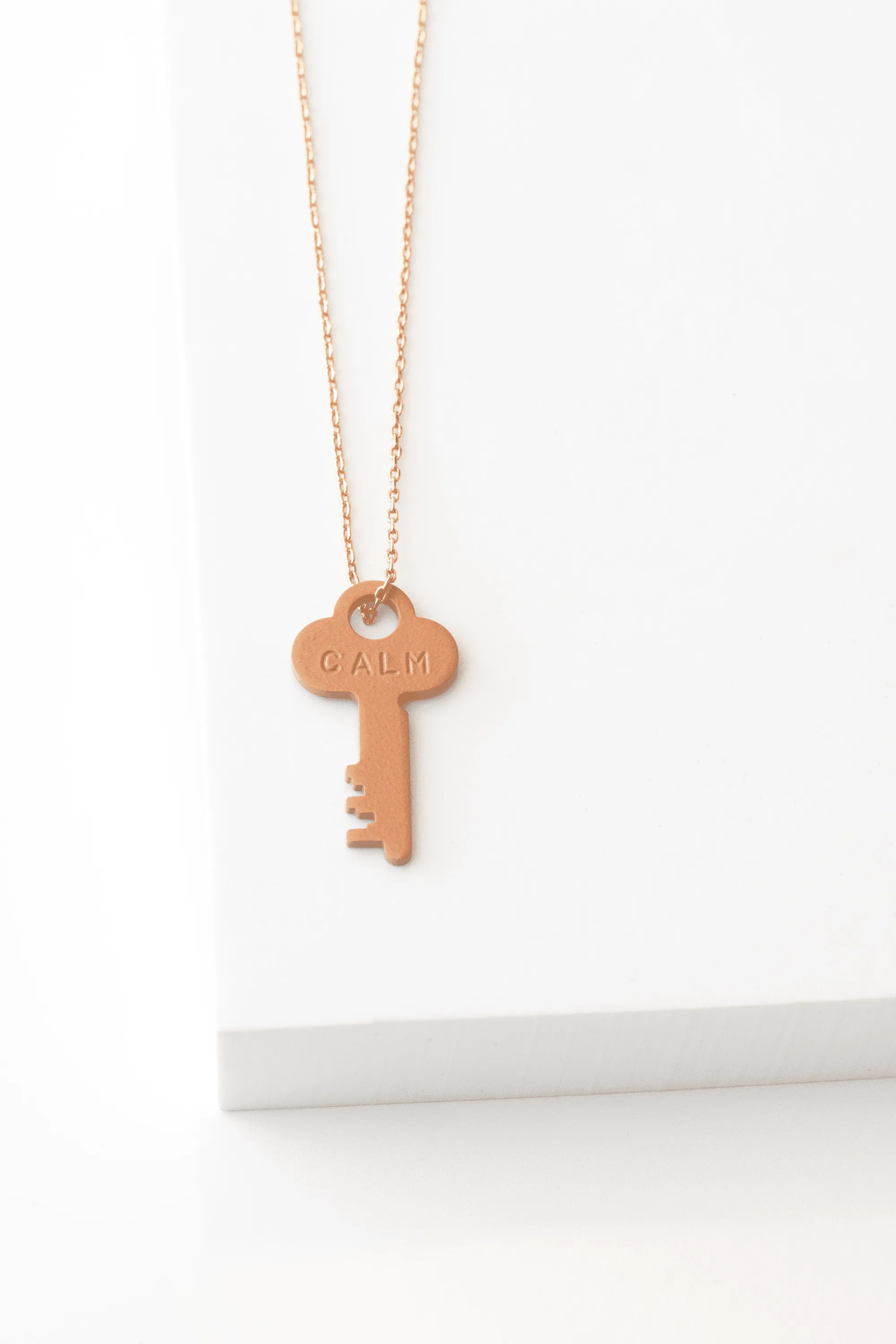 Color Dainty Key Gold Chain Necklace