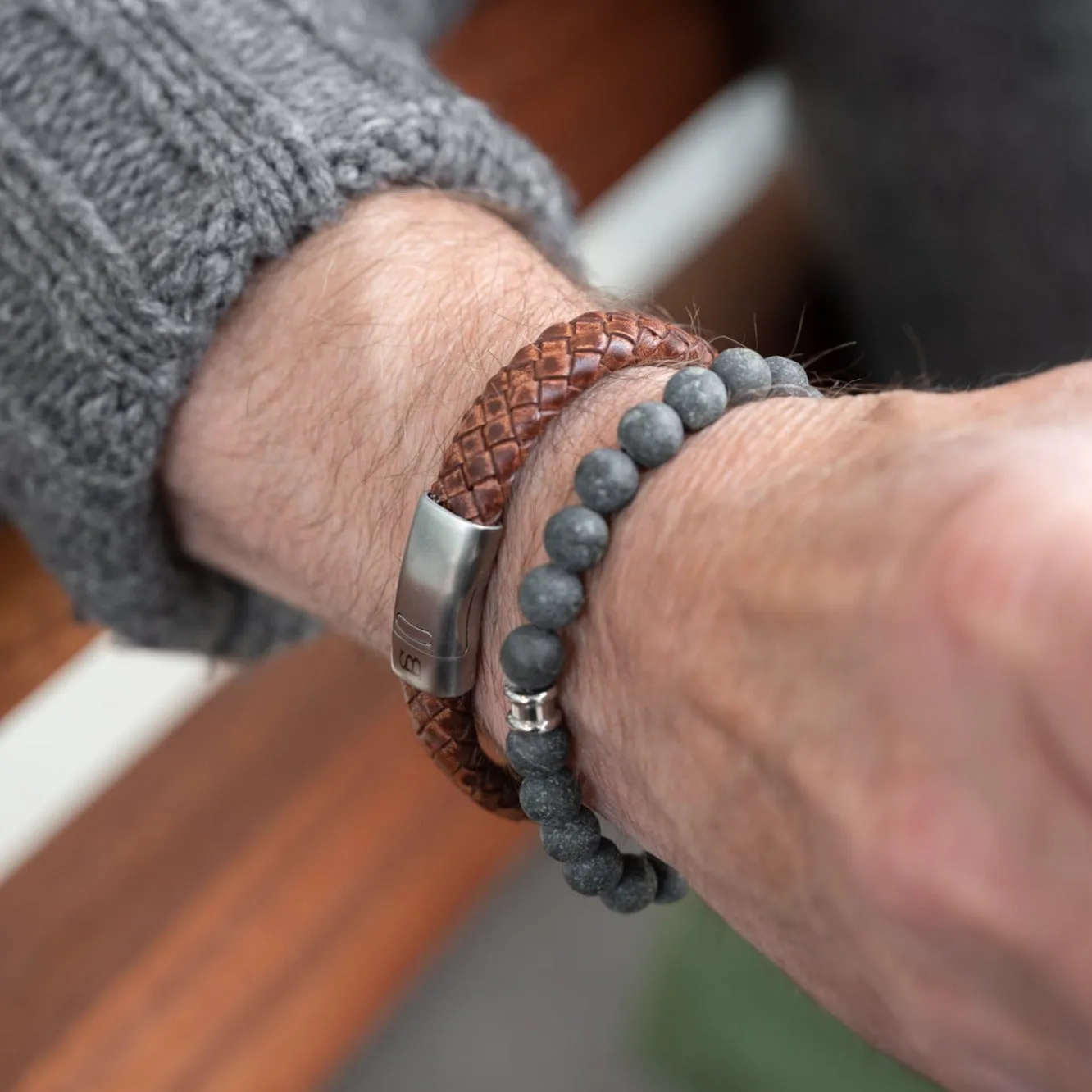 Cornall Leather Bracelet Caramel