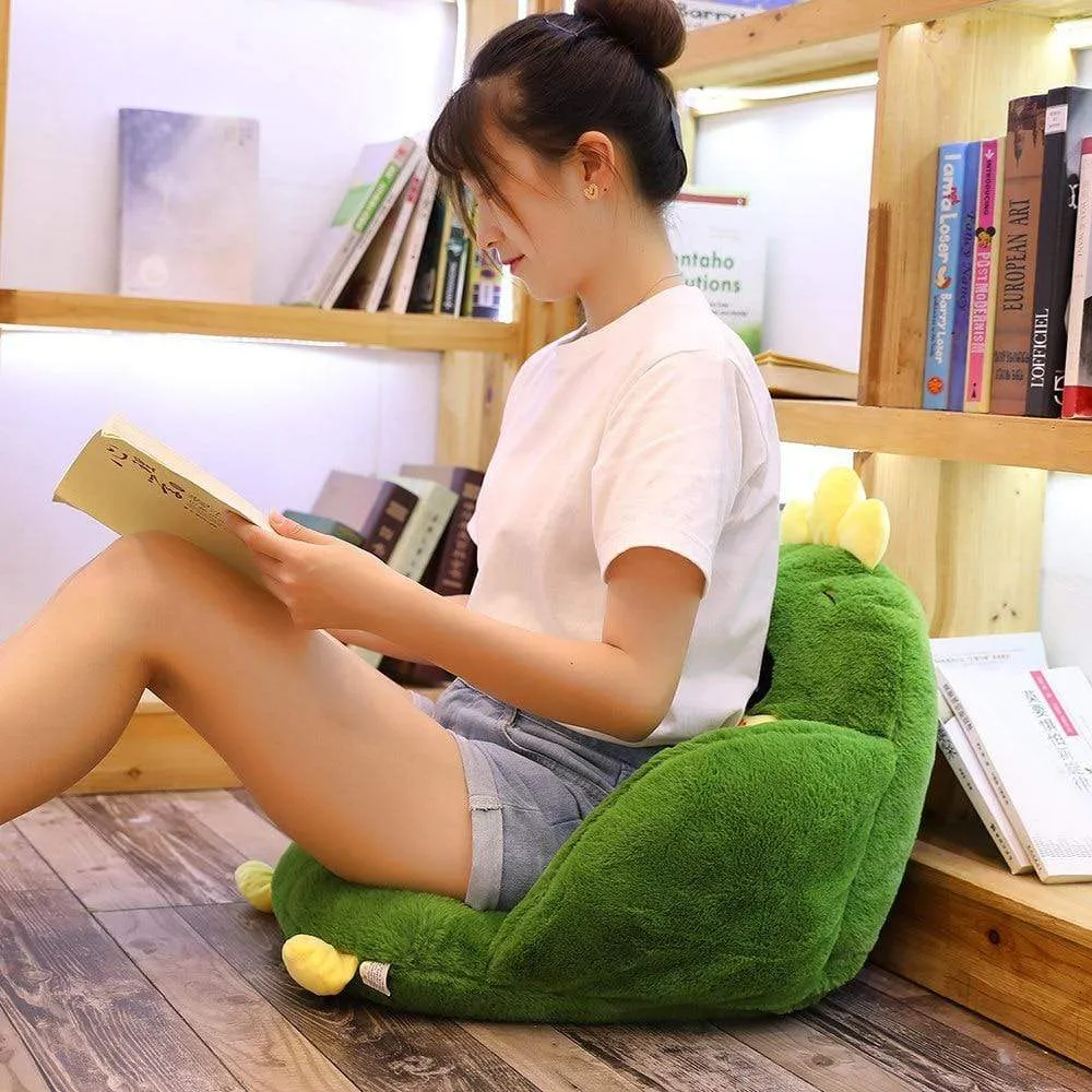 Creative cartoon rabbit plush semi-enclosed animal seat cushion thickened office chair cushion for leaning on student buttock