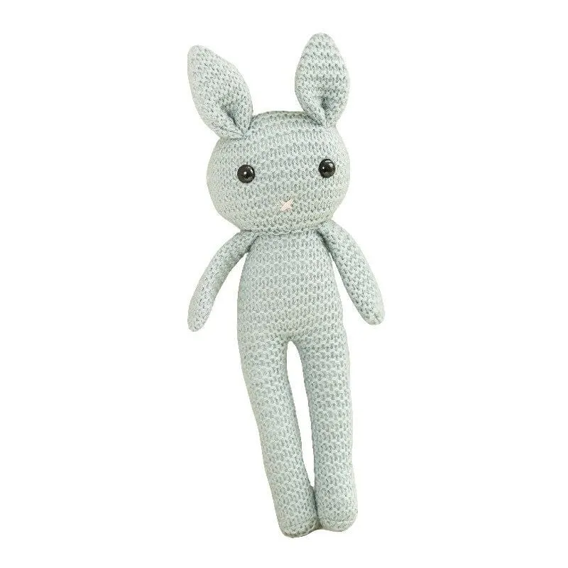 Creative Handmade knitted Rabbit Doll Animal Stuffed Plush Toy Baby Soothing Baby Sleeping Plush Toy Gifts for Kids Birthday