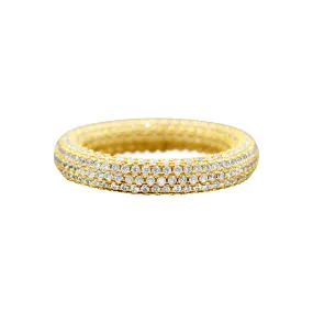 Crystal Eternity Rounded Band Ring gold