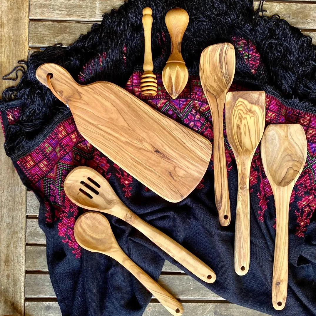 Curated Olive Wood Kitchen Set from Bethlehem | Gift Box for the Foodie