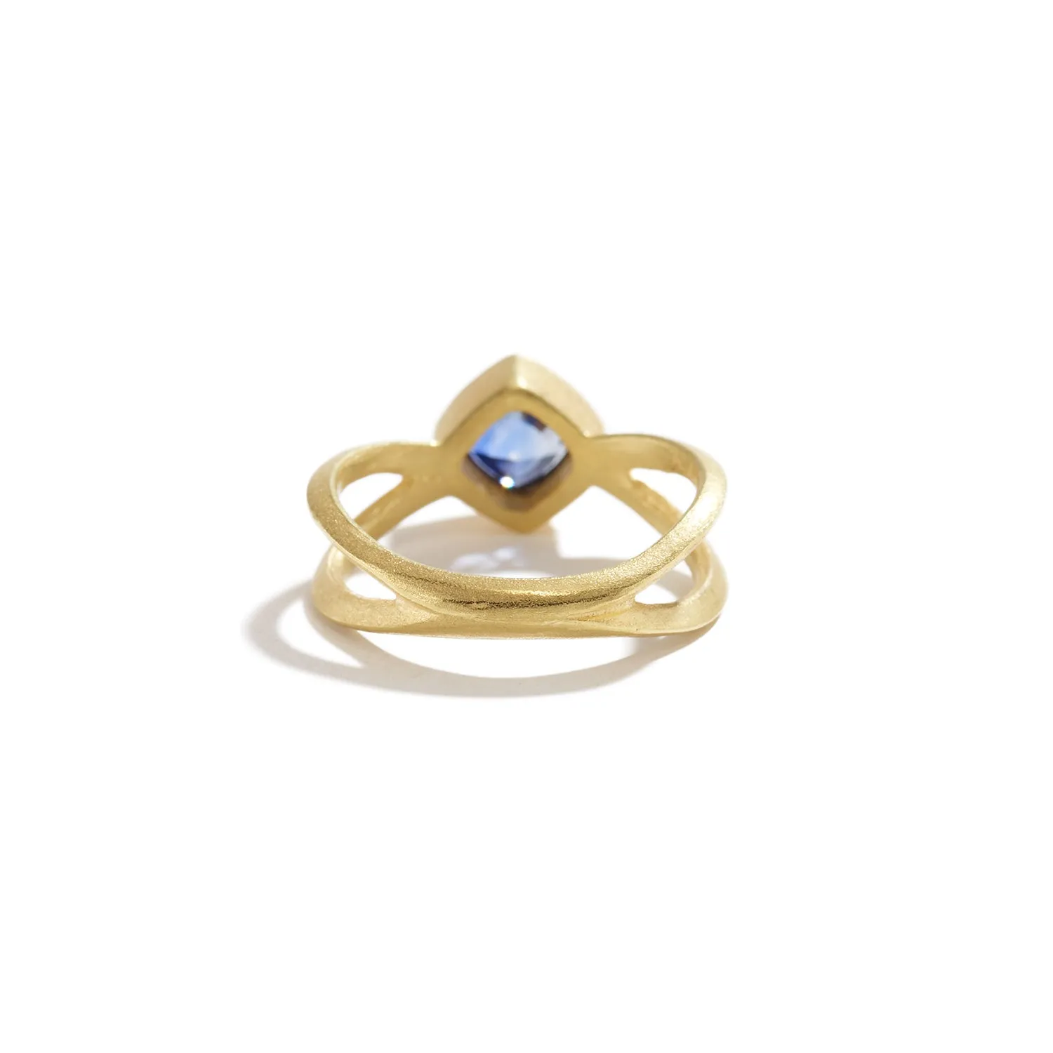 Cushion Blue Sapphire Ring