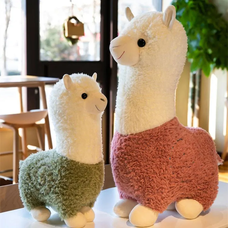 Cute Alpaca 6 Color Plush Toys Fashion Animal Soft Stuffed Dolls Office Chair Sofa Kawaii Pillows Birthday Gift for Child Girls