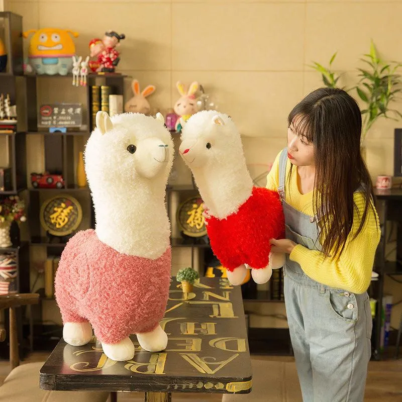 Cute Alpaca 6 Color Plush Toys Fashion Animal Soft Stuffed Dolls Office Chair Sofa Kawaii Pillows Birthday Gift for Child Girls