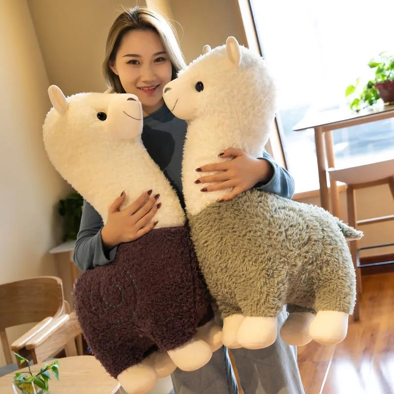 Cute Alpaca 6 Color Plush Toys Fashion Animal Soft Stuffed Dolls Office Chair Sofa Kawaii Pillows Birthday Gift for Child Girls