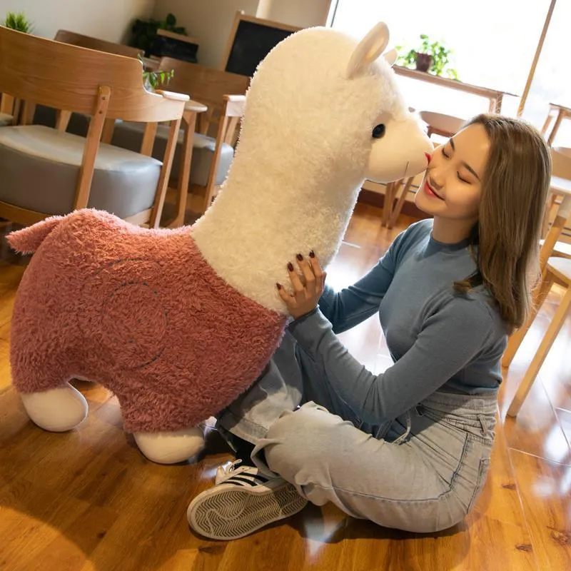 Cute Alpaca 6 Color Plush Toys Fashion Animal Soft Stuffed Dolls Office Chair Sofa Kawaii Pillows Birthday Gift for Child Girls