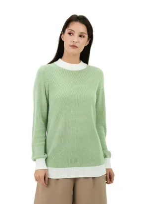 DAISY By VOIR Contrast Trim Knit Top