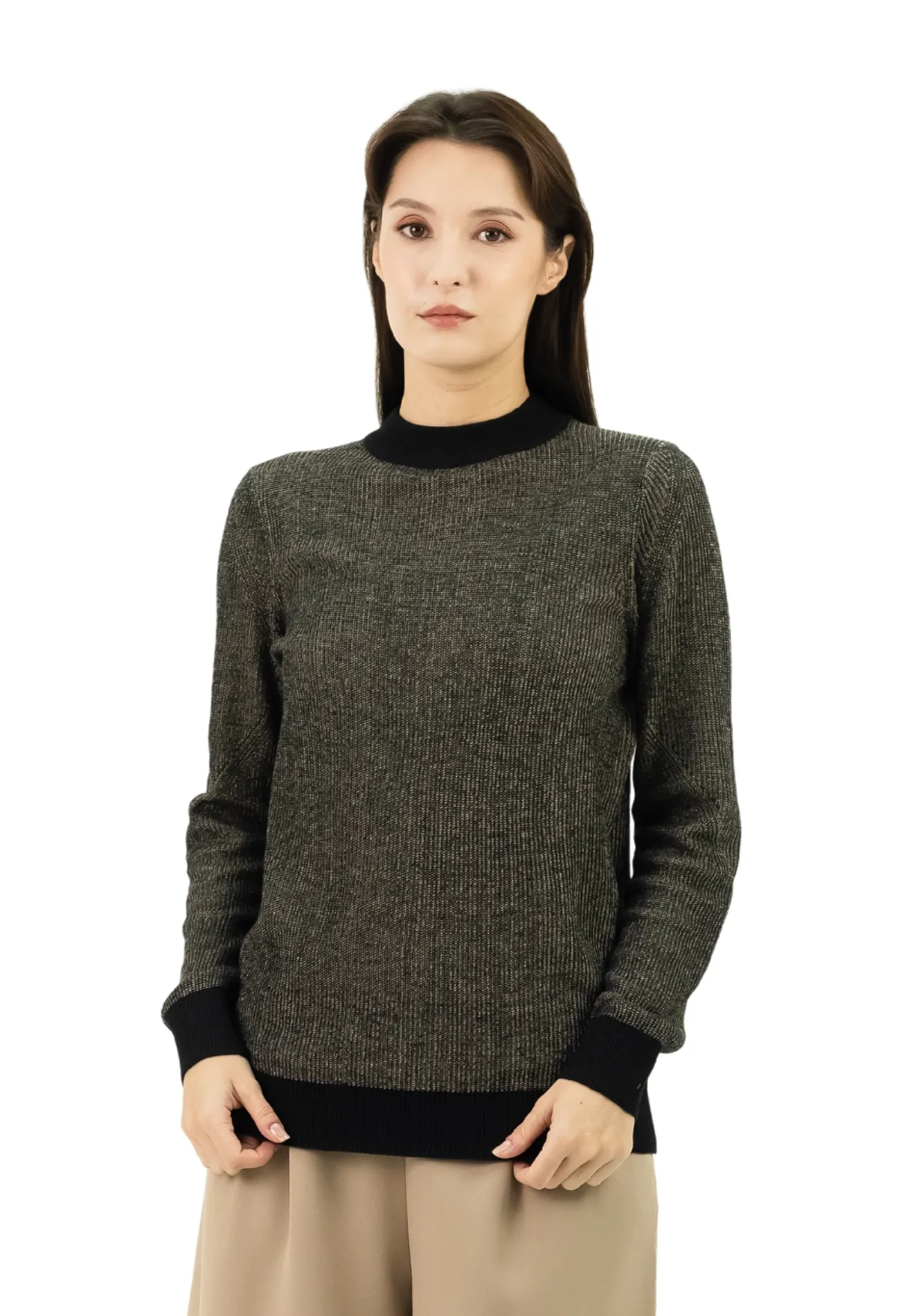 DAISY By VOIR Contrast Trim Knit Top