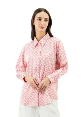 DAISY By VOIR Geometric Print Button Shirt