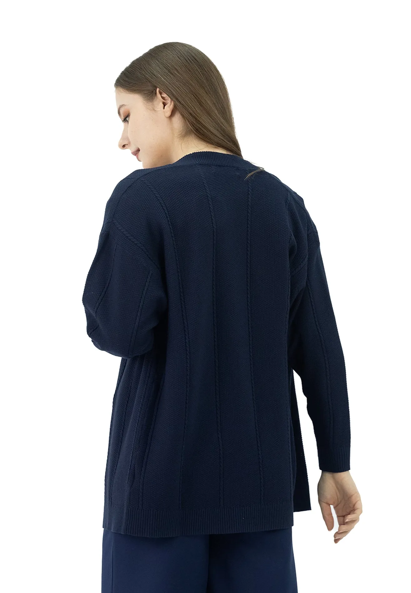 DAISY By VOIR Long Sleeves Open Knit Cardigan