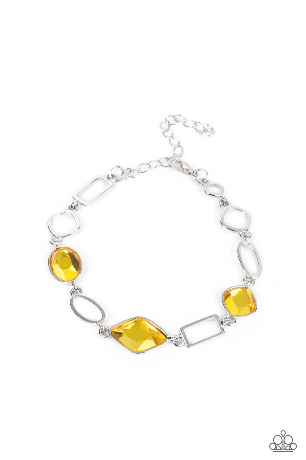 Dazzle for Days Yellow Rhinestone Bracelet - Paparazzi Accessories