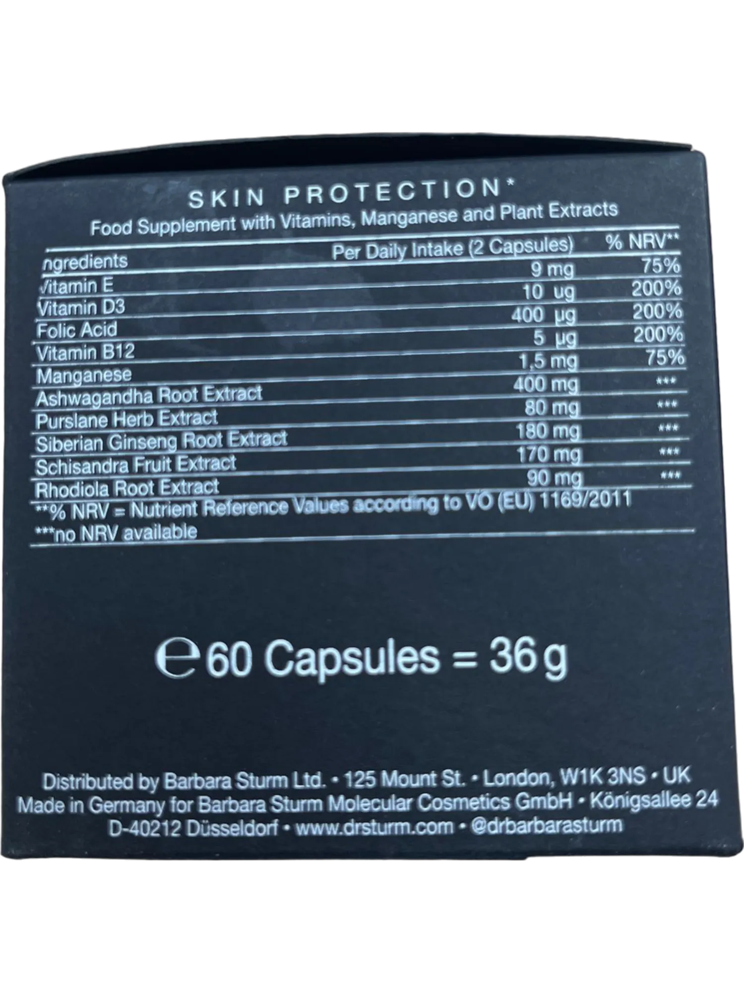 Dr Barbara Sturm Skin Protection Supplements 60 capsules