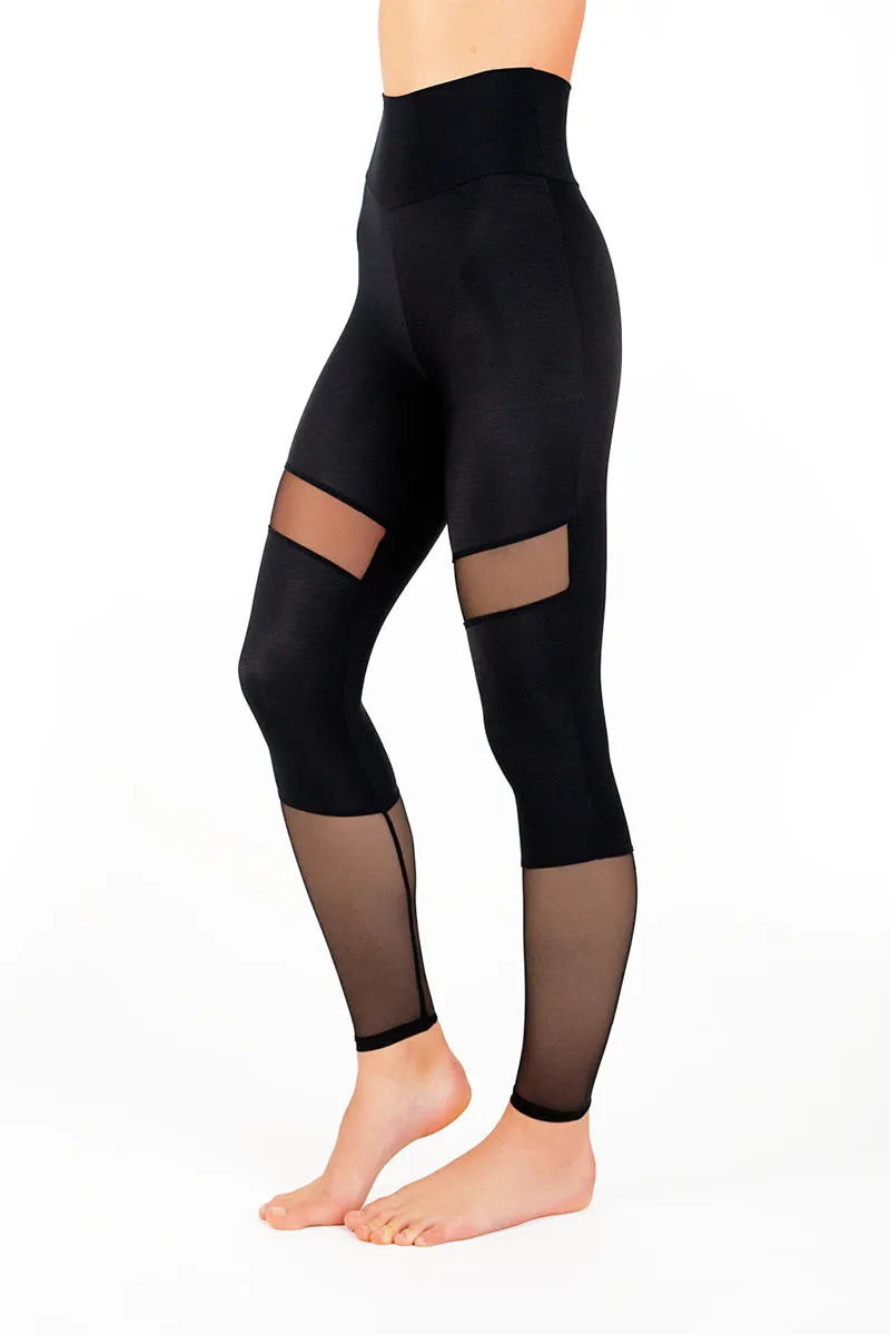 Dragonfly Barbara Leggings - Black Mesh