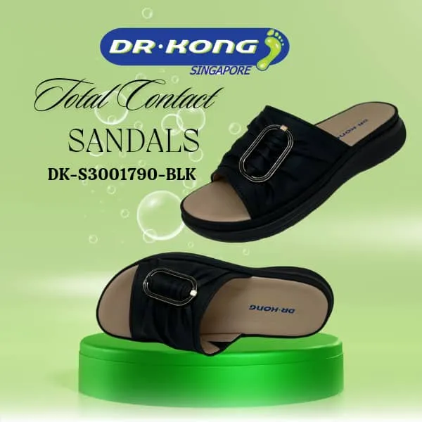 DR.KONG WOMEN TOTAL CONTACT SANDALS DK-S3001790-BLK(RP : $149)