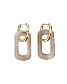 Edge with gold Earrings | Marble