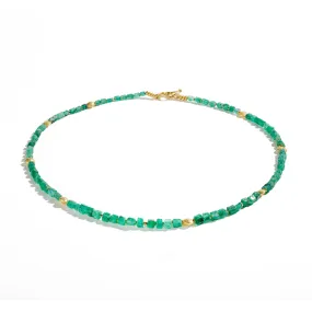 Emerald Crystal Bead Necklace