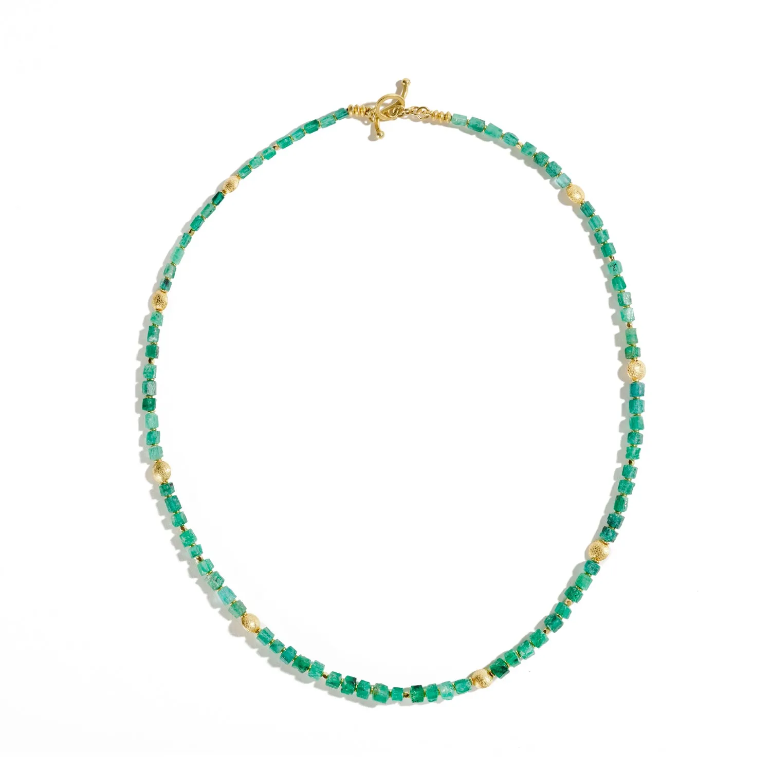 Emerald Crystal Bead Necklace