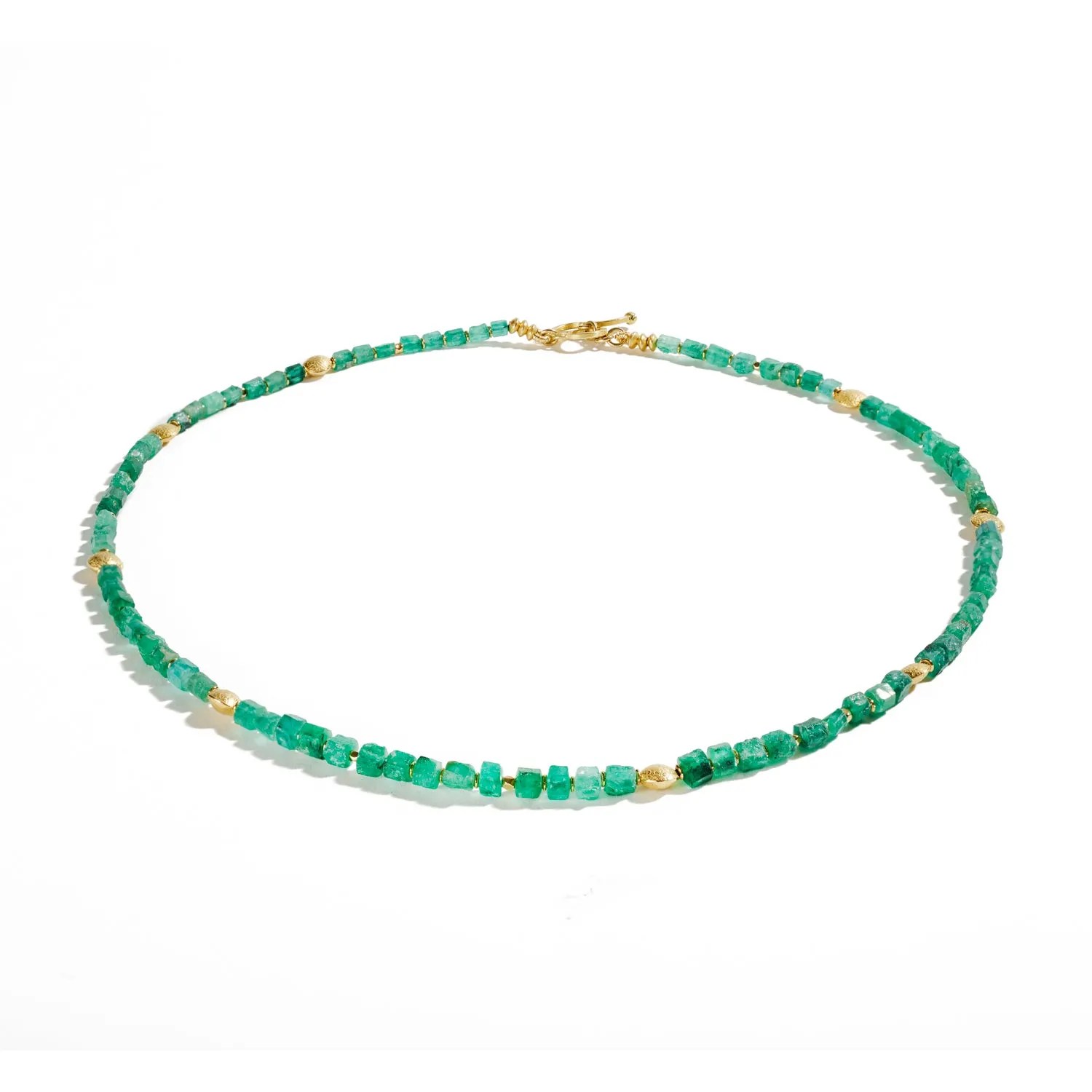 Emerald Crystal Bead Necklace